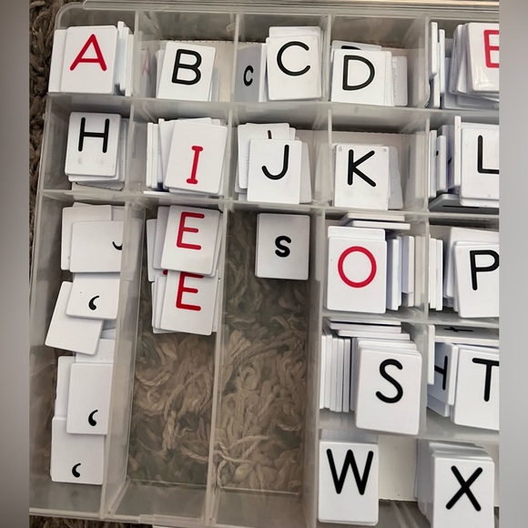 Primary Concepts Educational Alphabet Tiles & Holder Case Lot Of 388 Homeschool - Picture 5 of 14